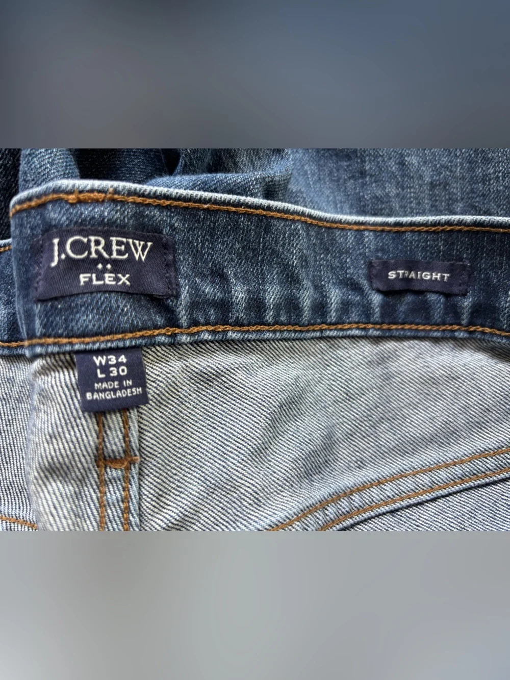 J. Crew Men’s Straight Jeans in Dark Blue Wash